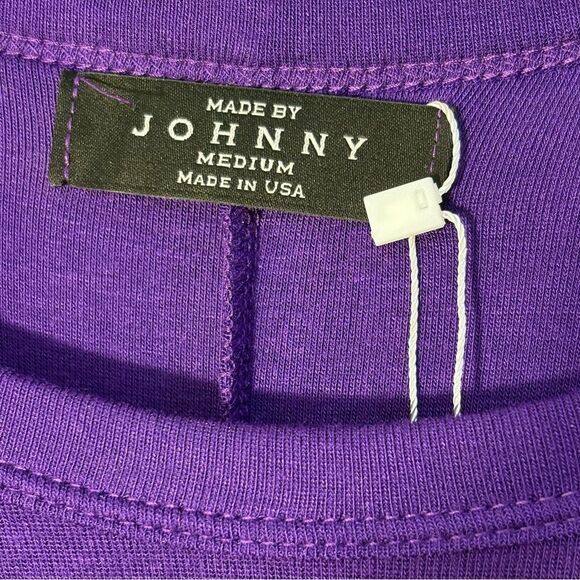 Made by Johnny Deep Purple Shark Bite Tunic Top Women’s M Long Sleeve. - Picture 7 of 10